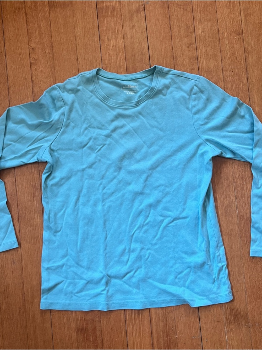 L.L.Bean Teal Crewneck Long Sleeve Shirt
